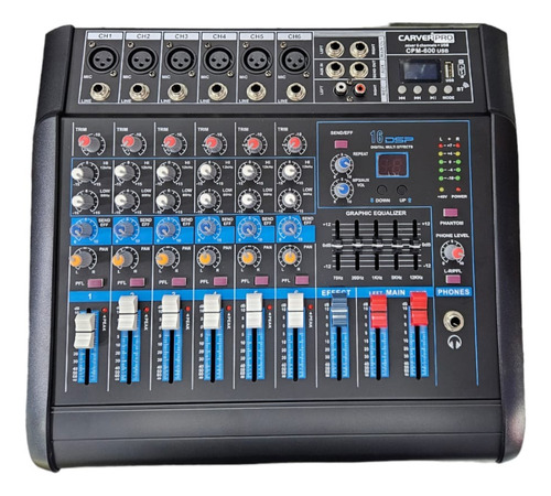 Power Mixer 6 Canales C/usb Consola Amplificada 1
