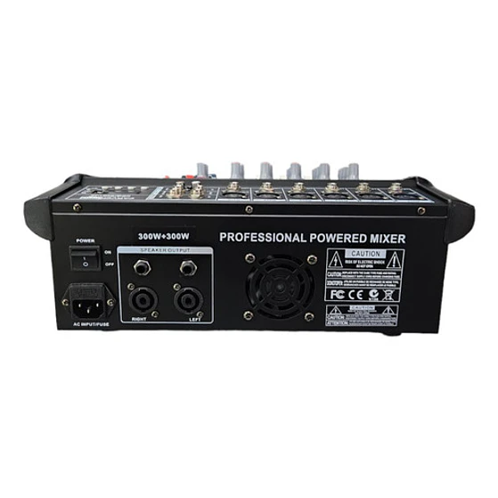 Power Mixer 6 Canales C/usb Consola Amplificada 3