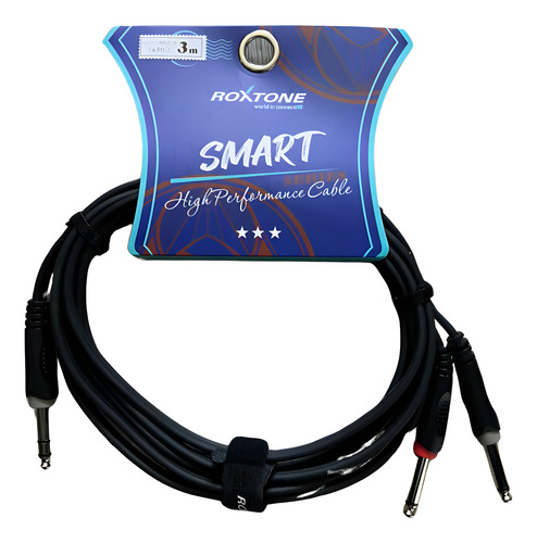 Cable De Audio Jack Stereo 6.3mm A 2 Jack 6.3 Mono 1