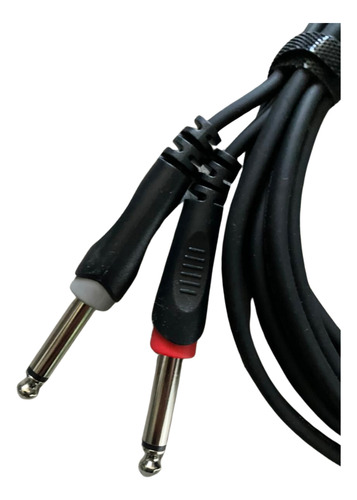 Cable De Audio Jack Stereo 6.3mm A 2 Jack 6.3 Mono 5