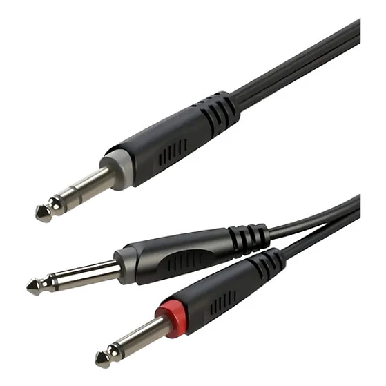 Cable De Audio Jack Stereo 6.3mm A 2 Jack 6.3 Mono 6