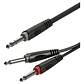 Cable De Audio Jack Stereo 6.3mm A 2 Jack 6.3 Mono - Miniatura 6