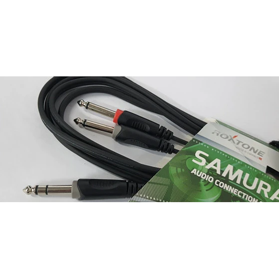 Cable De Audio Jack Stereo 6.3mm A 2 Jack 6.3 Mono 7
