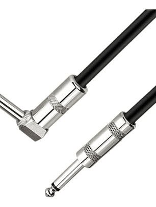 Cable De Audio 6.3mm Con Conector En L - 6 Metros