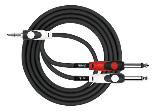 Cable De Audio Plug/jack 3,5 Estéreo A 2 Plug/jack 6,3 Mono 1