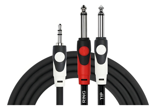 Cable De Audio Plug/jack 3,5 Estéreo A 2 Plug/jack 6,3 Mono 2