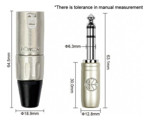 Cable 6,3 Trs A Xlr Macho 2mts. Kirlin 3