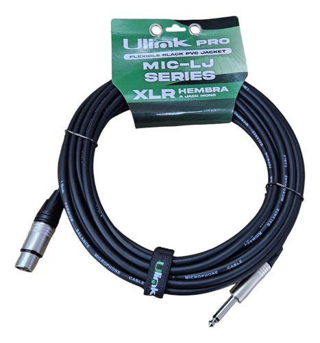 Cable Xlr Hembra A Plug 6.3 Mono, 10 Mts, Negro 2