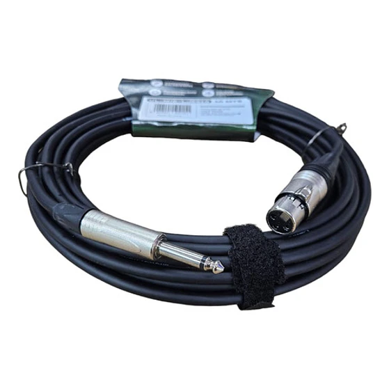 Cable Xlr Hembra A Plug 6.3 Mono, 10 Mts, Negro 3