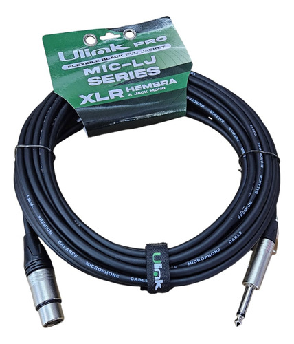 Cable Xlr Hembra A Plug 6.3 Mono, 10 Mts, Negro 4