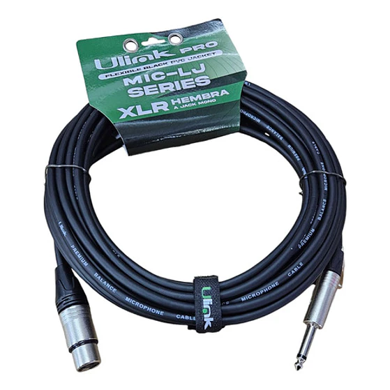 Cable Xlr Hembra A Plug 6.3 Mono, 10 Mts, Negro 4