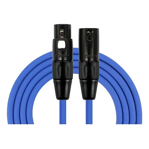 Cable Micrófono Xlr Macho A Xlr Hembra 3 Metros Azul Kirlin