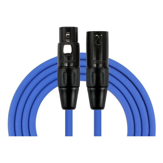 Cable Micrófono Xlr Macho A Xlr Hembra 3 Metros Azul Kirlin 2