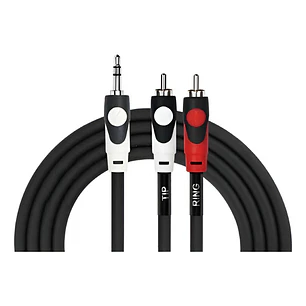 Cable De Audio 3,5 Stereo A 2 Plug Rca 2 Metros. Kirlin