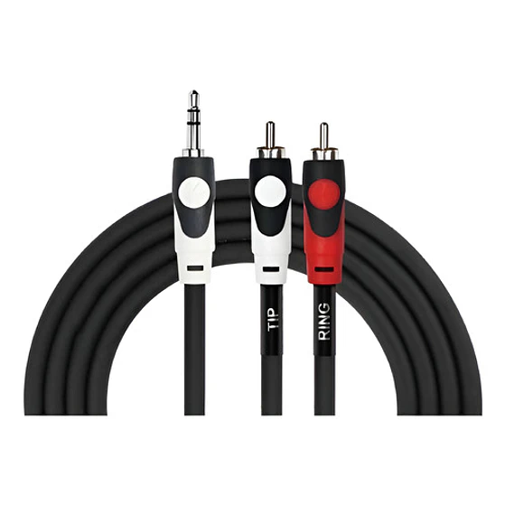 Cable De Audio 3,5 Stereo A 2 Plug Rca 2 Metros. Kirlin 1
