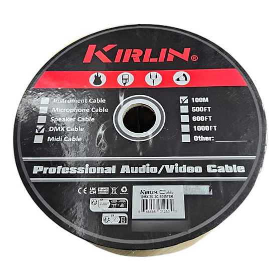Cable Dmx Rollo 100 Mt Kirlin 1