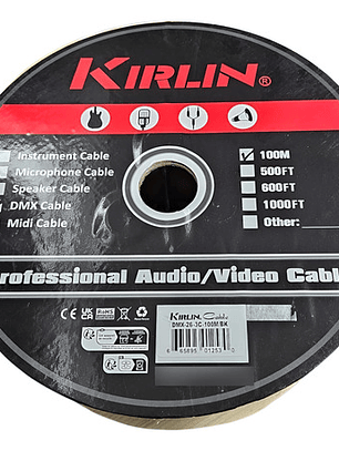 Cable Dmx Rollo 100 Mt Kirlin