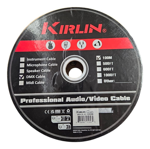 Cable Dmx Rollo 100 Mt Kirlin 3