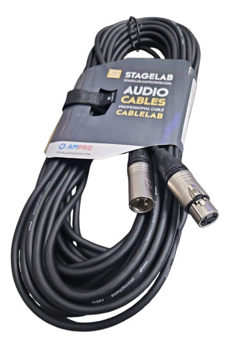 Cable De Microfono Xlr 6 Mt Stagelab Profecional Clm-xmxf6m 2