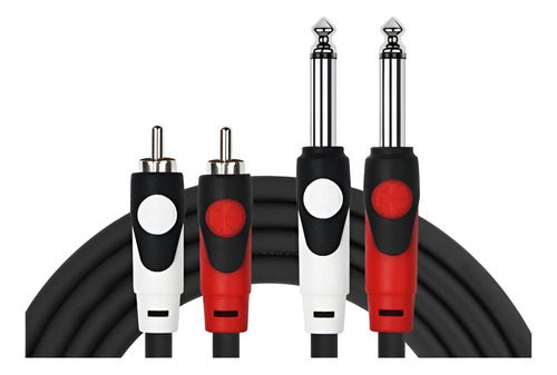 Cable De Audio 2 Plug 6,3 Mono A 2 Rca 2 Metros Kirlin 1