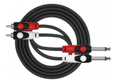 Cable De Audio 2 Plug 6,3 Mono A 2 Rca 2 Metros Kirlin 2