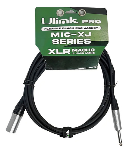 Cable Ulink Xlr Macho A Plug 6.3 Mono 10 M Audio Pro 3