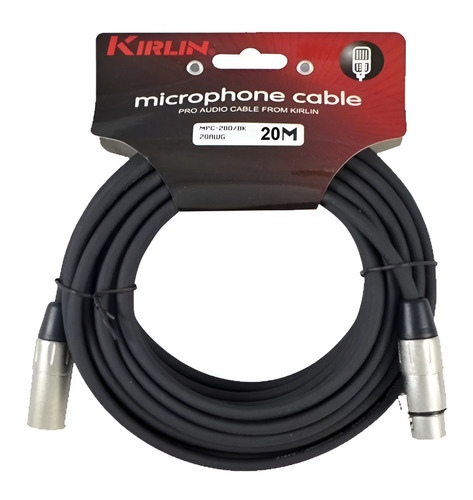 Cable Micrófono Kirlin Xlr Mpc-280 20 Metros 1