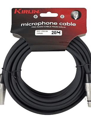 Cable Micrófono Kirlin Xlr Mpc-280 20 Metros