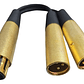 Cable Audio Y Canon Xlr Hembra A 2 Xlr Macho - Miniatura 1