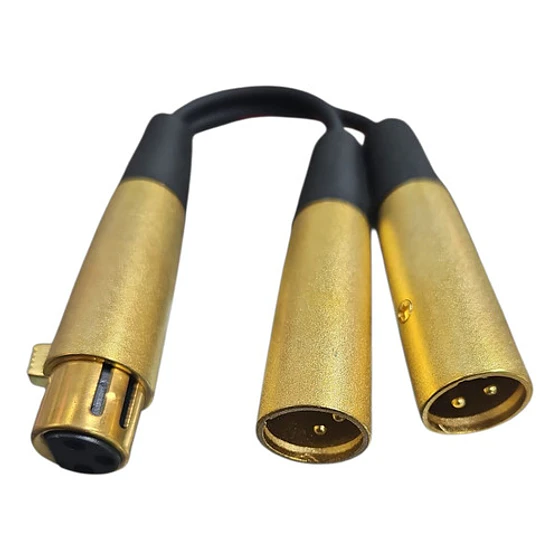 Cable Audio Y Canon Xlr Hembra A 2 Xlr Macho 3