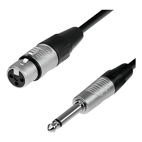 Cable Xlr Hembra A Plug 6.3 Mono, 10 Mts, Negro 1