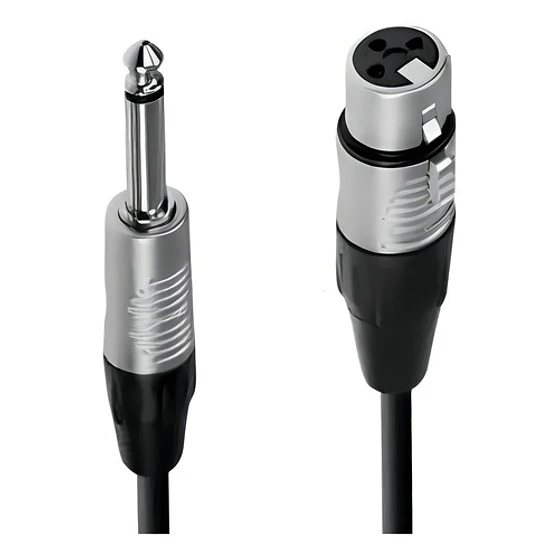 Cable Xlr Hembra A Plug 6.3 Mono, 10 Mts, Negro 2