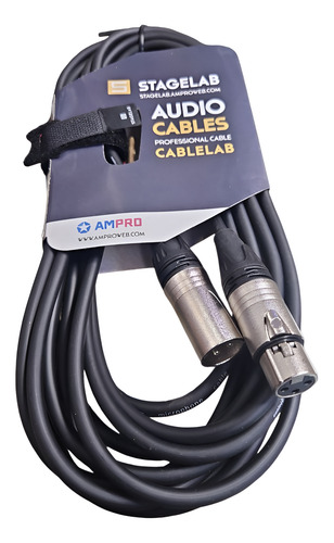 Cable De Microfono Xlr 10 Mt Stagelab Profecional Clm-xmf10m 1