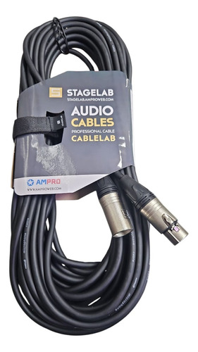 Cable De Microfono Xlr 10 Mt Stagelab Profecional Clm-xmf10m 3