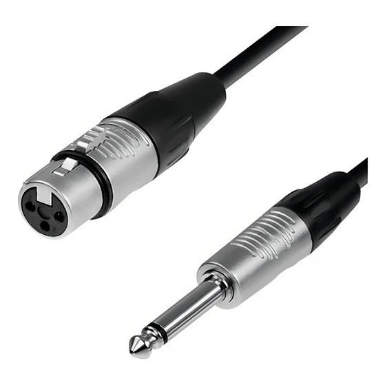 Cable Xlr Hembra A Plug 6.3 Mono, 10 Mts, Negro 1