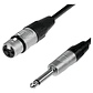 Cable Xlr Hembra A Plug 6.3 Mono, 10 Mts, Negro - Miniatura 1