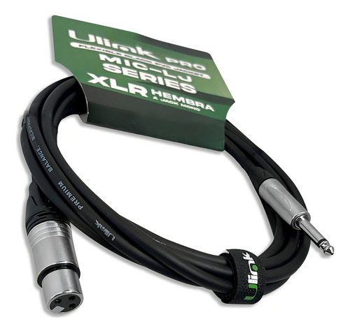 Cable Xlr Hembra A Plug 6.3 Mono, 10 Mts, Negro 4
