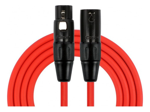 Cable Micrófono Xlr Macho A Xlr Hembra 3 Metros Rojo Kirlin 2