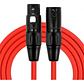 Cable Micrófono Xlr Macho A Xlr Hembra 3 Metros Rojo Kirlin - Miniatura 2