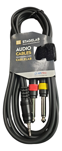 Cable De Audio 3.5 A 2 Plug 6.3 Stagelab 1