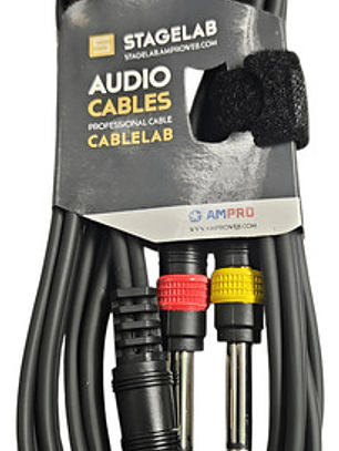 Cable De Audio 3.5 A 2 Plug 6.3 Stagelab