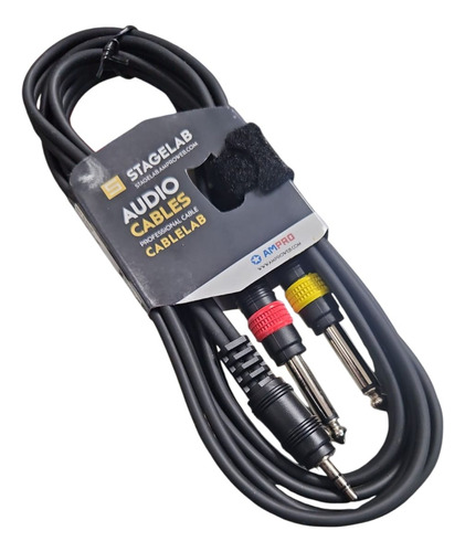 Cable De Audio 3.5 A 2 Plug 6.3 Stagelab 2