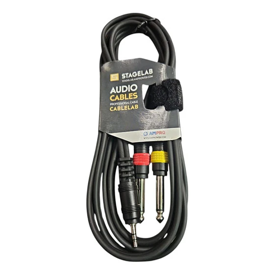 Cable De Audio 3.5 A 2 Plug 6.3 Stagelab 3