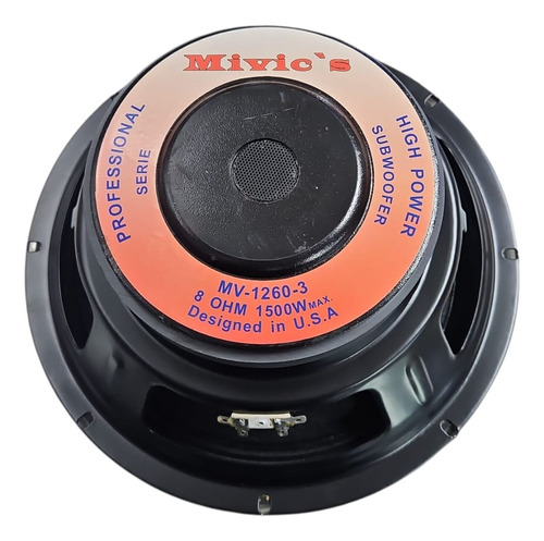 Parlante 12 Pulgadas 1500 W Max Mivic Mv-1260-3 8 Ohms 3