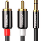 Cable De Audio Macho Ugreen De 3,5 Mm A 2 Rca, 1,5 Metros, Negro - Miniatura 1