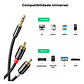 Cable De Audio Macho Ugreen De 3,5 Mm A 2 Rca, 1,5 Metros, Negro - Miniatura 2