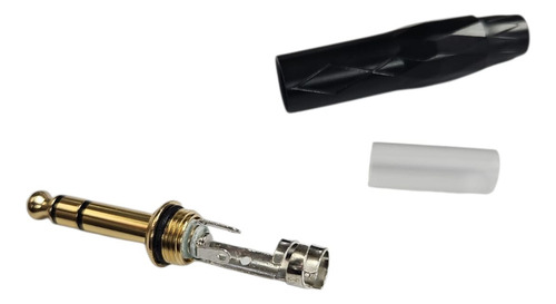 Conector Plug Jack Stereo Trs Estereo Metalico 3