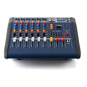 Power Mixer Consola Sonido Ampificada 6 Canales Mavi Ct-6