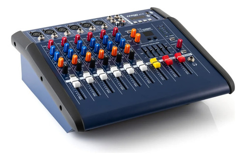 Power Mixer Consola Sonido Ampificada 6 Canales Mavi Ct-6 3