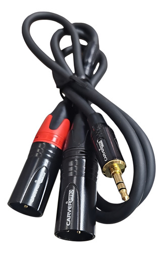 Cable De Audio Y Mini Plug 3.5 Stereo A 2 Canon Xlr Macho 1